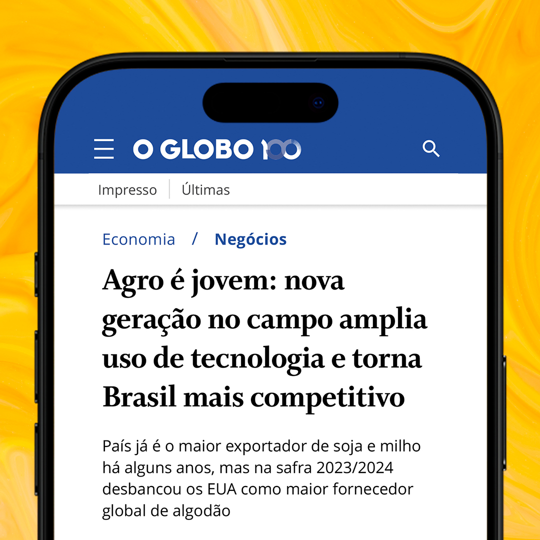 Agro é jovem: nova geração no campo amplia uso de tecnologia e torna Brasil mais competitivo